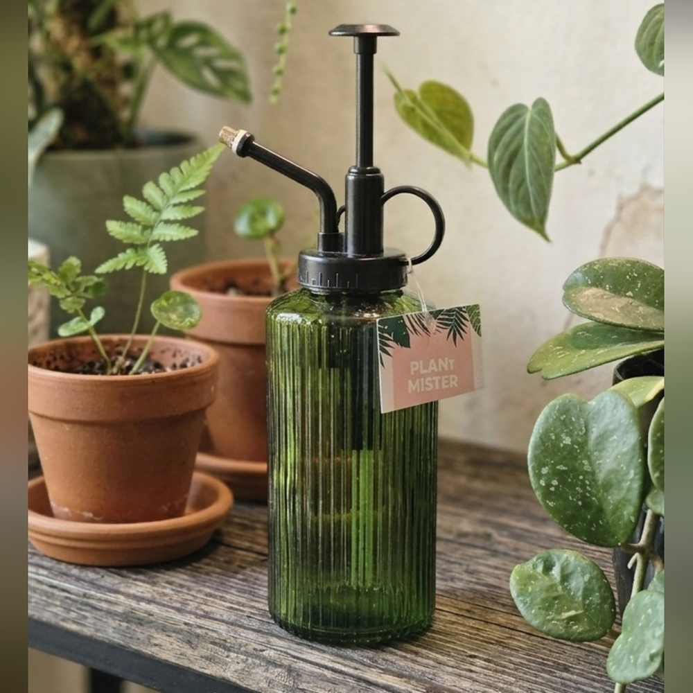 Green Glass Plant Mister